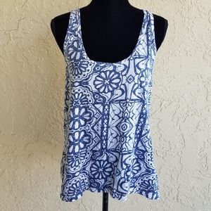 American Eagle Racerback Tank Top blue White XL